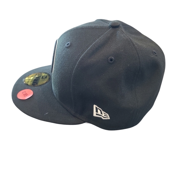 New Era Pittsburgh Steelers Black Basic 9FIFTY Enhanced Mens Snapback Hat Size 7 - Picture 3 of 8